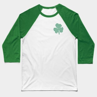 Pocket Size Green Shamrocks Pattern Baseball T-Shirt